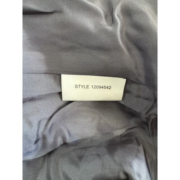 Tory Burch Leather/Suede Jacket Gray Blue Leather Button Up Jacket Size 14 r1 - Picture 7 of 10